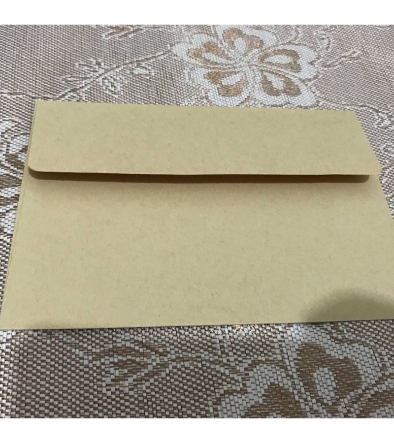 10 أظرف ورق كرافت عادي 6.89 × 4.92 بوصة وردي غير مطبوع نمط عتيق مناسب لتخزين البطاقات البريدية - Image 3