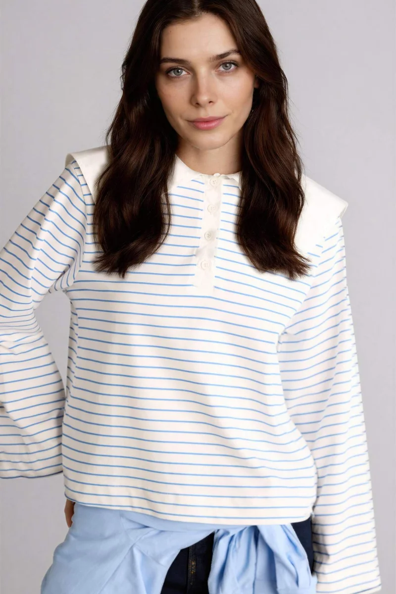 ديفاكتو Loose Fit Long Sleeve Tunic