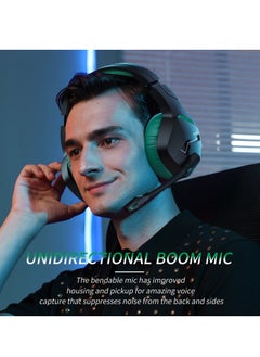 BINNUNE Wireless Gaming Headset with Noise Cancelling Microphone for PC PS4 PS5, 2.4G Headset with Mic for Laptop Computer  - Image 4
