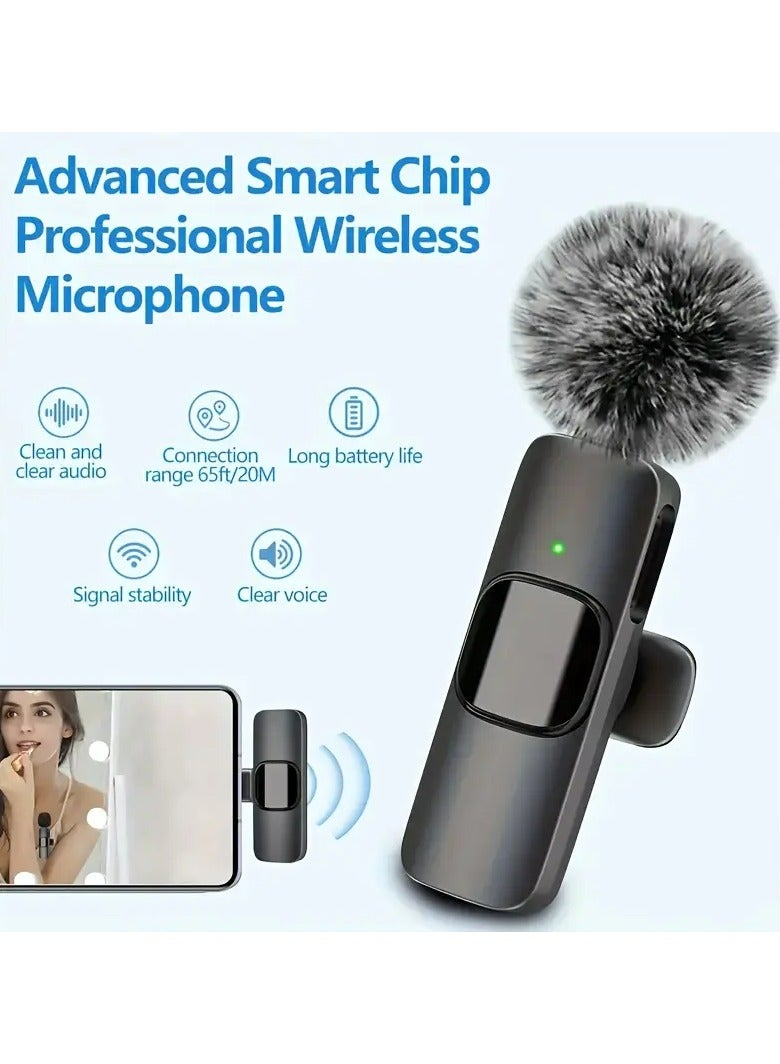 Wireless Lavalier Microphone System For Live Streaming Video Recording And Interviews With Noise Cancellation Low Latency And Long Battery Life  - Image 2