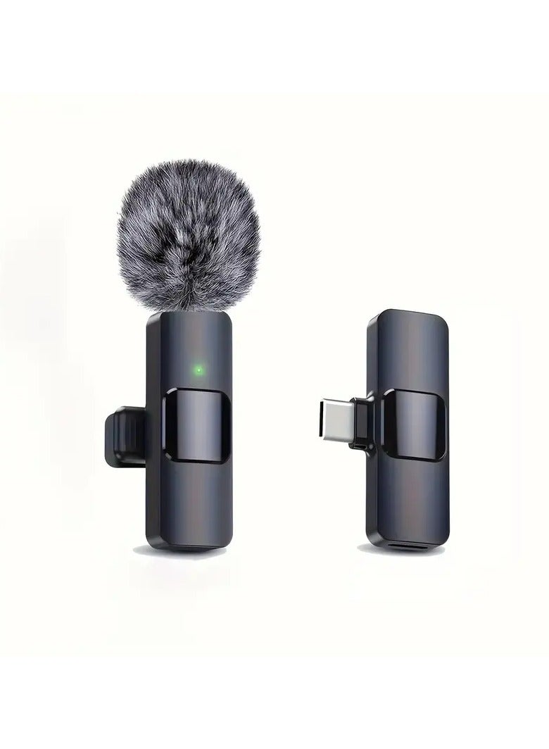 Wireless Lavalier Microphone System For Live Streaming Video Recording And Interviews With Noise Cancellation Low Latency And Long Battery Life  - Image 1