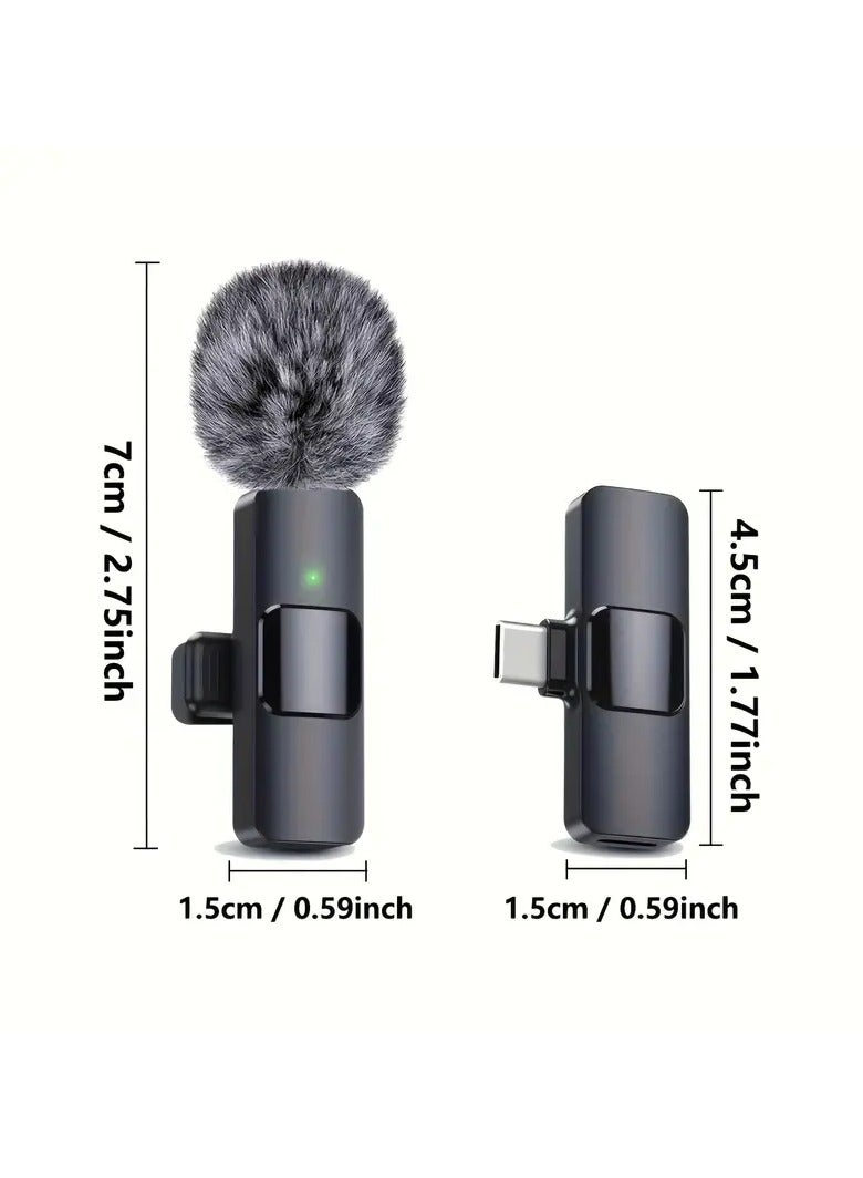 Wireless Lavalier Microphone System For Live Streaming Video Recording And Interviews With Noise Cancellation Low Latency And Long Battery Life  - Image 3