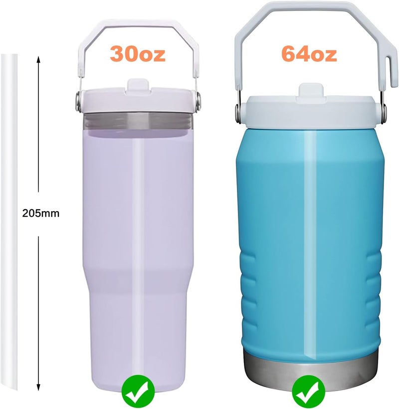 Bulbrite Replacement Straws Compatible with Stanley IceFlow Flip Straw Tumbler 30 oz,64 oz-Accessories included 6 Straws,1 Cleaning Brush(Not For Stanley Ice Flow 2.0 Flip Tumbler 30 oz,64 oz) - Image 2