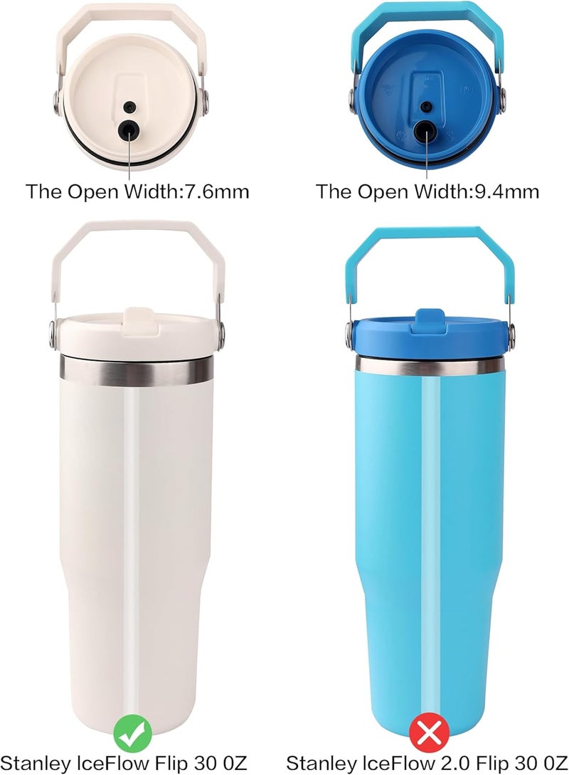 Bulbrite Replacement Straws Compatible with Stanley IceFlow Flip Straw Tumbler 30 oz,64 oz-Accessories included 6 Straws,1 Cleaning Brush(Not For Stanley Ice Flow 2.0 Flip Tumbler 30 oz,64 oz) - Image 4