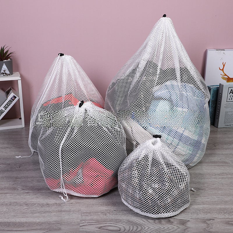 Large Mesh Laundry Bag with Drawstring Coarse net 