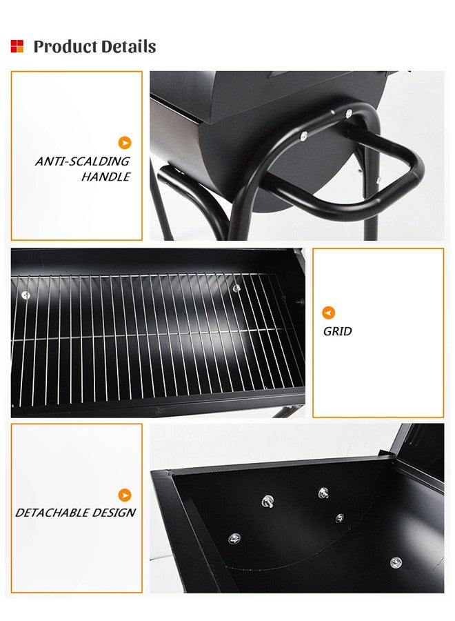 إسكدنيا شواية فحم للاستخدام الخارجي باللون الأسود - Image 5