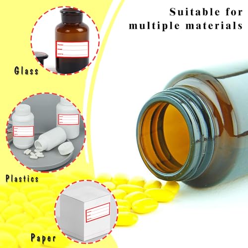 Well Tile 500Pcs Drug Name Label Stickers Medication Strength Stickers 1x2 Inch-Veterinary Instruction Labels Reminder Labels - Image 5