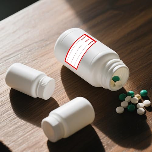 Well Tile 500Pcs Drug Name Label Stickers Medication Strength Stickers 1x2 Inch-Veterinary Instruction Labels Reminder Labels - Image 2