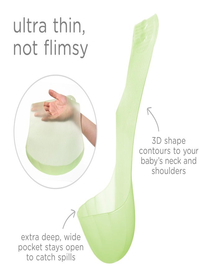Olababy Fold N Go Silicone Baby Bib w/Travel Case, Waterproof (Blueberry) - Image 4