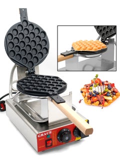 Grace Bubble Waffle Maker, Commercial Electric Hong Kong Egg Waffle Iron Non Stick - Stainless Steel, Manual Thermostat, Suitable for Family and Business  - Image 1