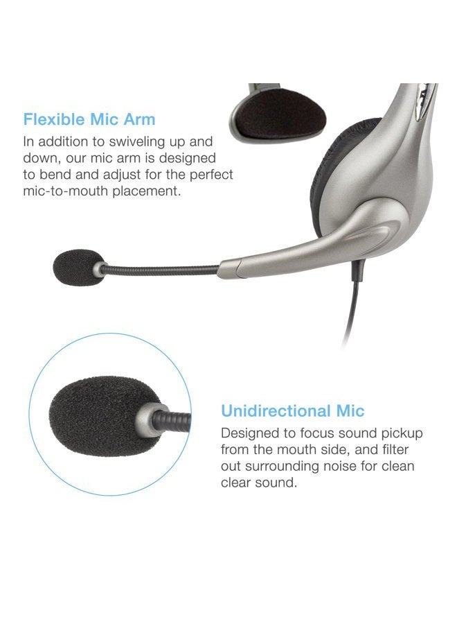 Cyber Acoustics Mono USB Headset,headphone with microphone, great for K12School Classroom and Education (AC-840) - Image 3