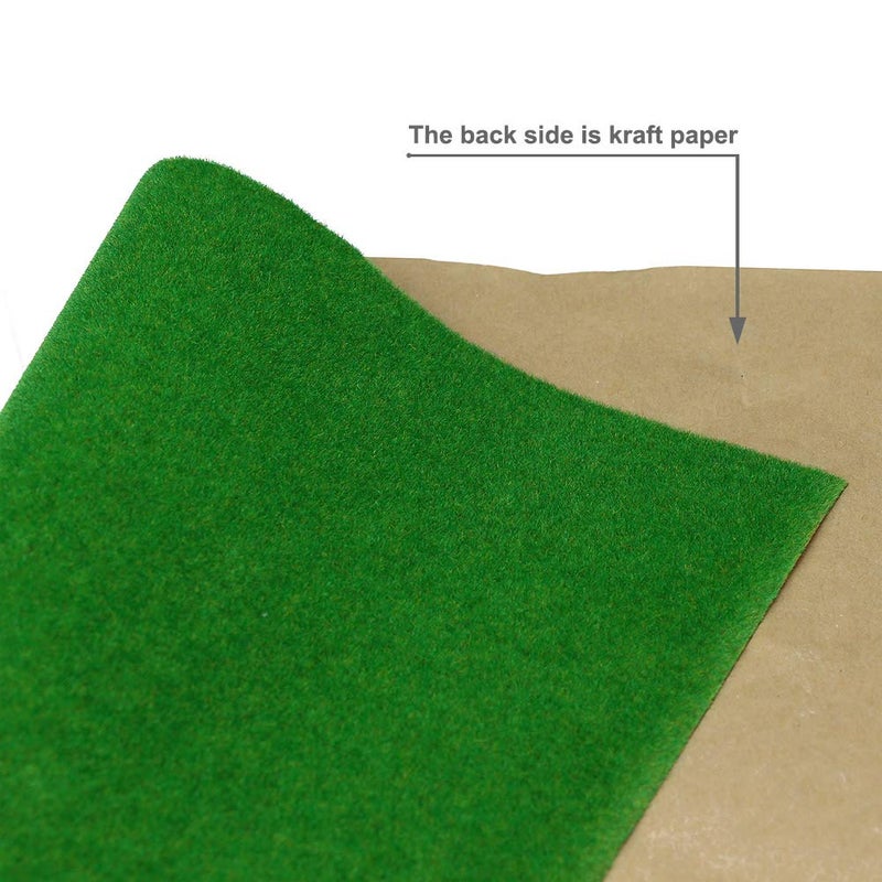 Evemodel CP137 Artificial Model Grass Mat Trains Green 40x100cm or 15.7'' x 39'' for Decoration Craft Scenery Model DIY - Image 3