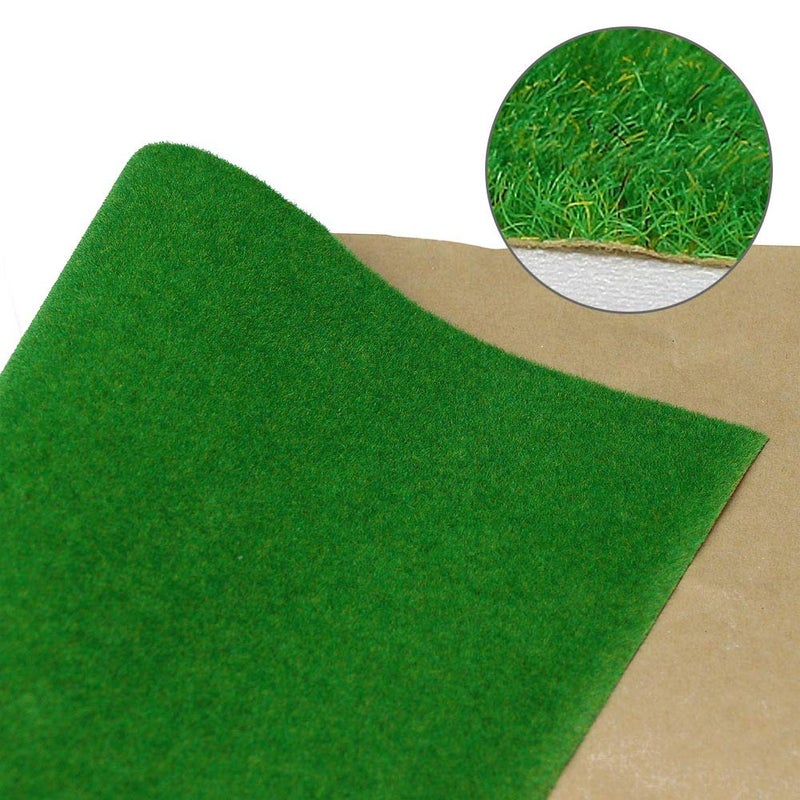 Evemodel CP137 Artificial Model Grass Mat Trains Green 40x100cm or 15.7'' x 39'' for Decoration Craft Scenery Model DIY - Image 2