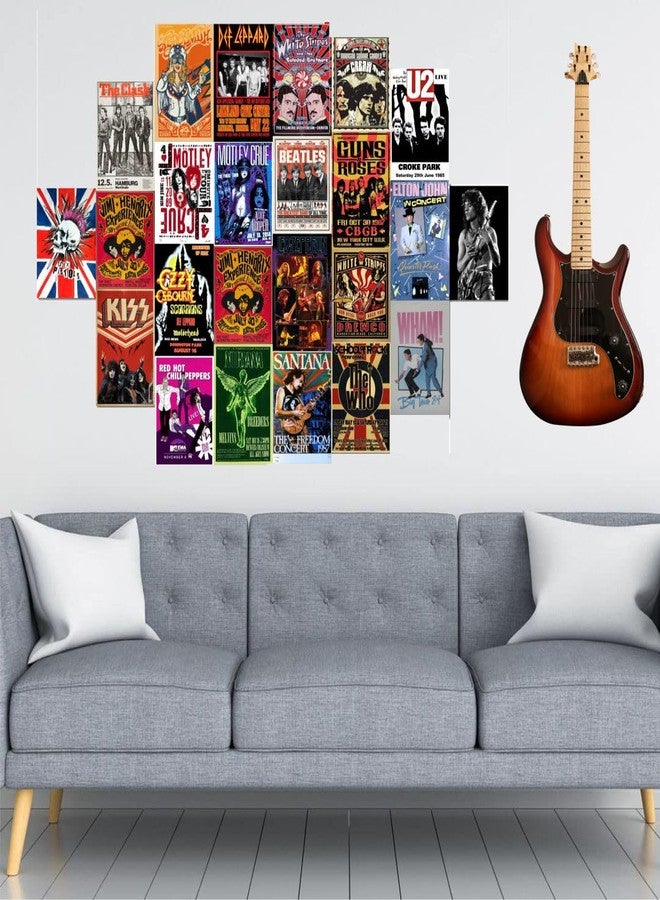 KARTMEN Paper 80Pcs Vintage Rock Band 4X 6 Inch Posters For Room Aesthetic, 70S 80S 90S Retro Music Room Wall Bedroom Decor Wall Art, Vintage Rock Band Music Concert Poster Wall Collage - Image 3