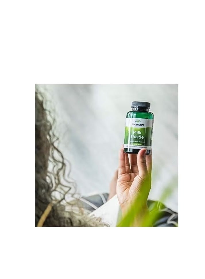 SWANSON Full Spectrum Milk Thistle 500 mg 100 Vegan Capsules - Image 4