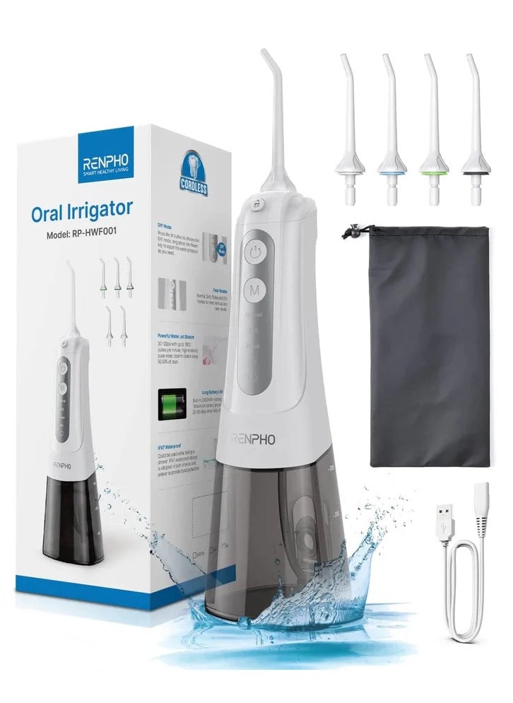 RENPHO - RENPHO Rechargeable Water Flosser Oral Irrigator Portable - Image 1