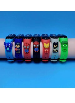 Miniso Kids Electronic Digital Watch, Digital Dial Waterproof Cartoon Character LED Kids Watch, Stylish And Fashionable Children Wrist Watch, Comfortable Watch Band For Kids, (1pc, Black, Spider Man 2)  - Image 2