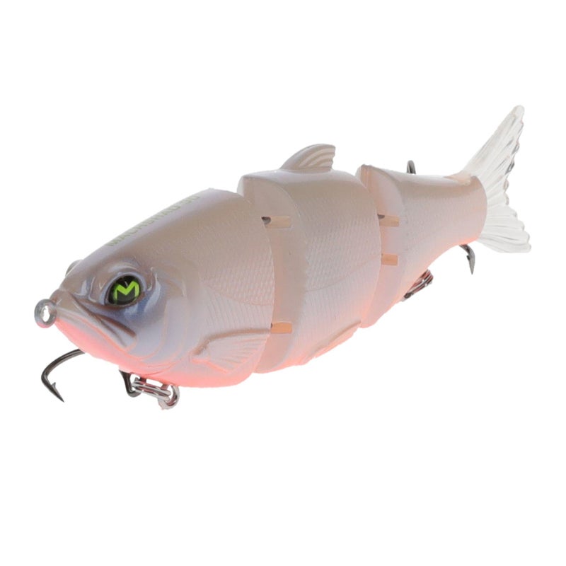 Strike King Lew's MachShad Fishing Lure, Lipless Jointed Swimbait, Realistic Swimming Action, Slow Sinking, Size 4 Mustad KVD Elite Short Triple Grip Treble Hooks - Image 1