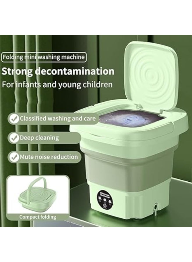 Foldable Mini Washing Machine 11L Portable Compact Washer with Waterproof Touch - Image 2