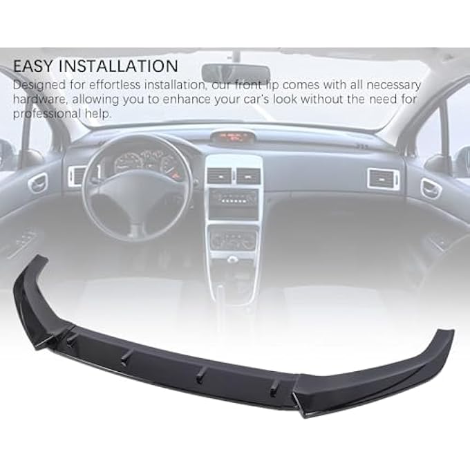 Nurnesy Front Bumper Lip 3 Stage Type Gloss Black Front Bumper Lip Spoiler Air Chin Body Kit Splitter for S5 F5 S - Line 2017 to 2020 - Image 5