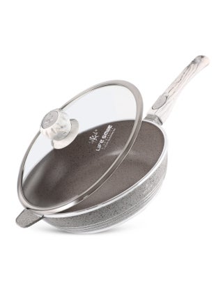 LIFE SMILE Deep Frying Pan With Lid - Multi Layer Granite Coating Non Stick Saute Pan |Detachable Stay Cool Handle With Hanging Loop | Oven Safe (Black,Detachable Handle, 24 CM(2.4 Liters)) - pzsku/Z423BC03FE09E35A16C27Z/45/_/1739790971/64c4c3d1-2df1-4c67-8dc0-c0064bea6c63