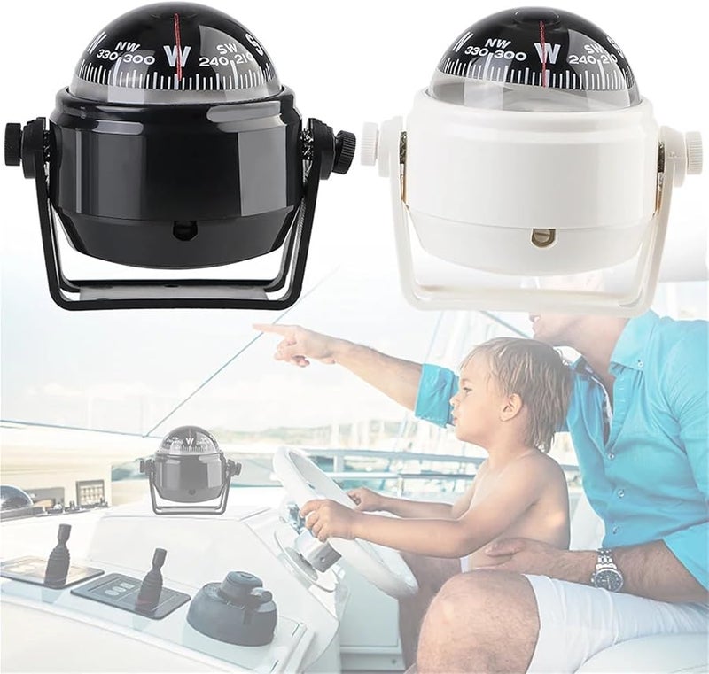 بلاك بوت كومباس 2 قطعة مقياس ملاحة إلكتروني للسيارة زخرفة محورية للموضع - Image 3