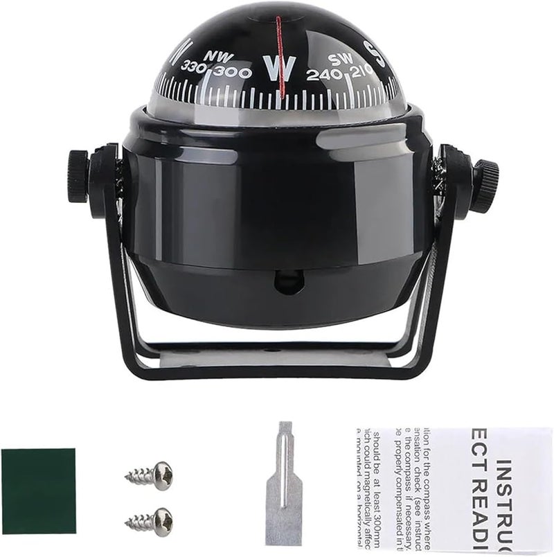 بلاك بوت كومباس 2 قطعة مقياس ملاحة إلكتروني للسيارة زخرفة محورية للموضع - Image 1