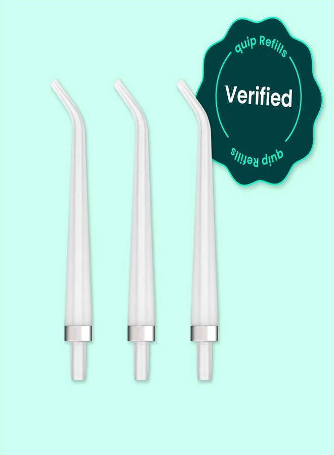 quip Water Flosser Tip Refills - Cordless Water Flosser Refill Tips - Teeth Cleaner Pick with 360 Degree Rotating Replaceable Tip, Rechargeable Water Dental Pick Refills - 3 ct - Image 4