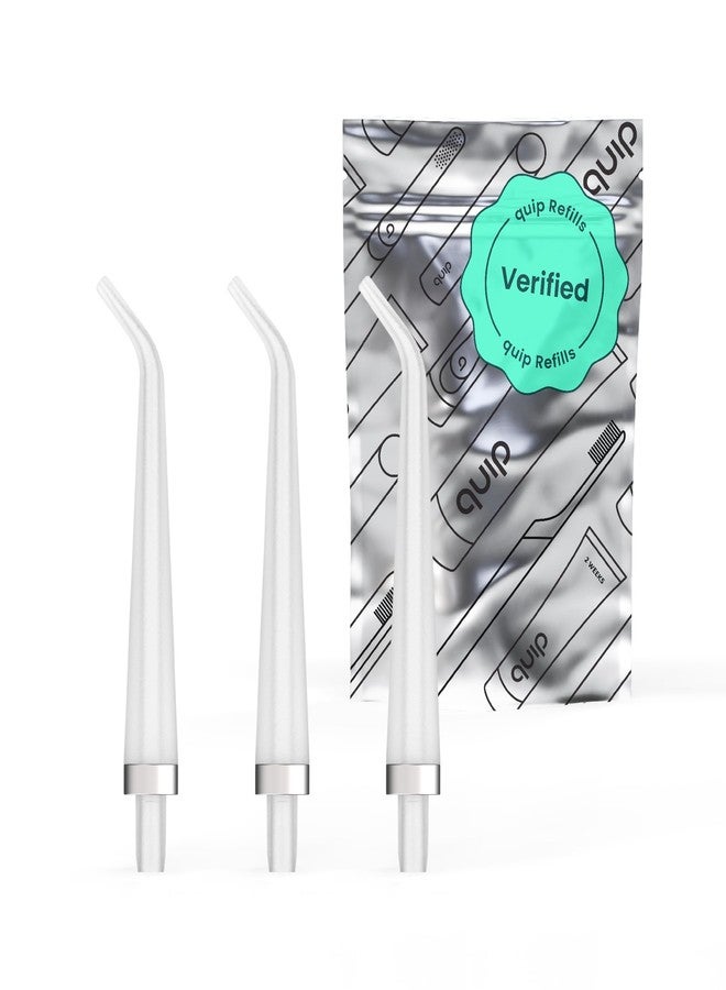 quip Water Flosser Tip Refills - Cordless Water Flosser Refill Tips - Teeth Cleaner Pick with 360 Degree Rotating Replaceable Tip, Rechargeable Water Dental Pick Refills - 3 ct - Image 1