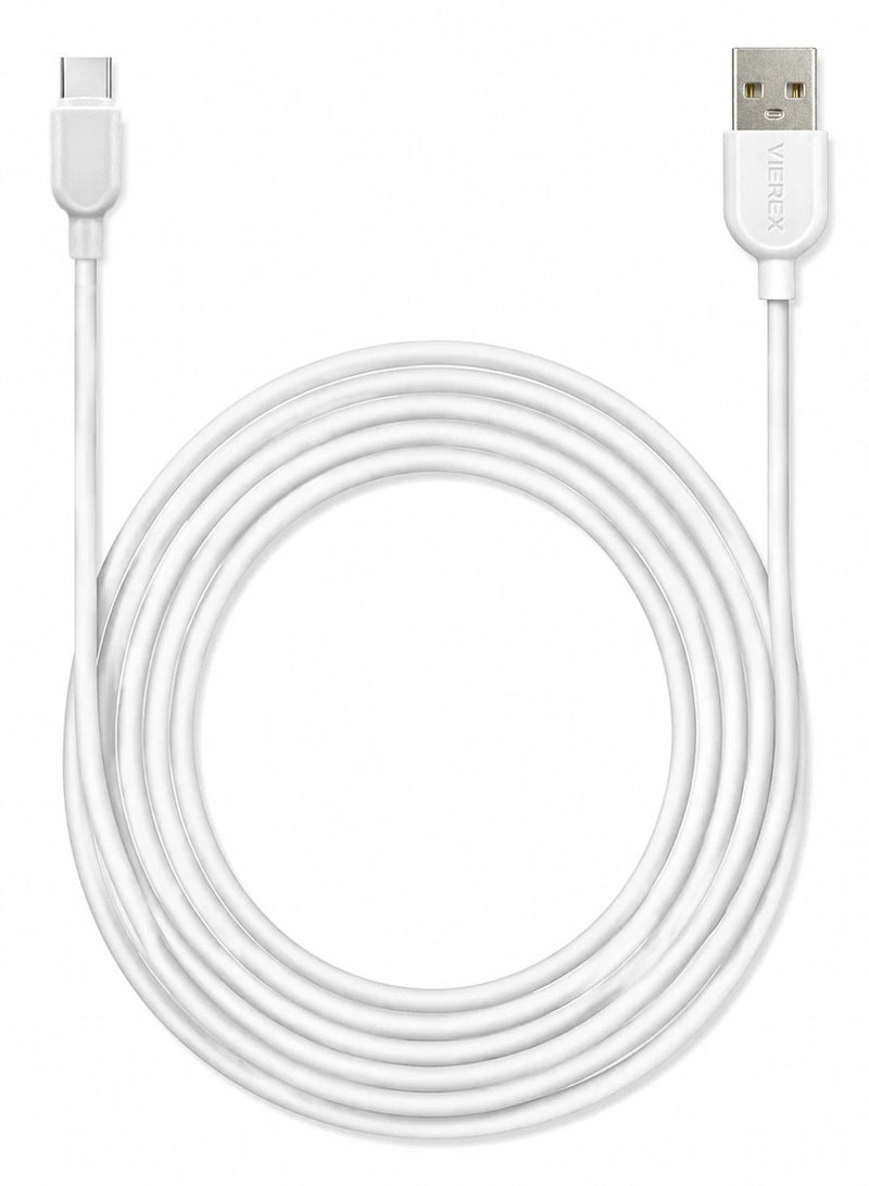 Vierex VC-3 Fast Charging USB Type-C Cable 2.4A Long Charging &  Data Sync Cable 480Mbps, 3m - Image 4