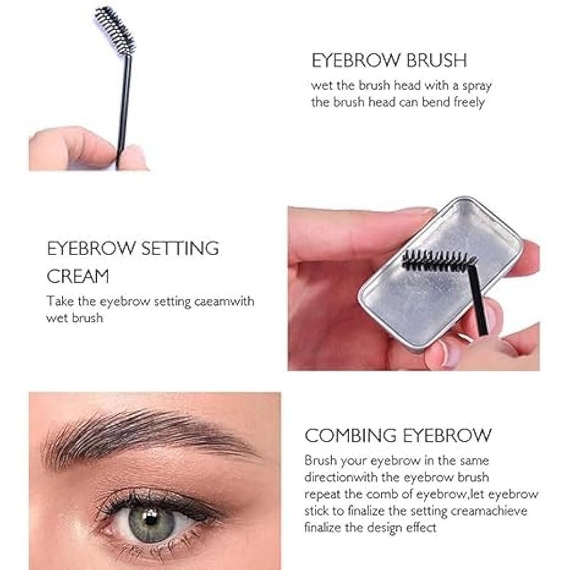 Eyebrow Wax Clear Brow Gel - All Day hold Waterproof Clear Eyebrow Gel, Lift & Freeze Brow Soap for Brow Lamination Effect, Eye Brow Wax Without Residue (pink) - Image 2
