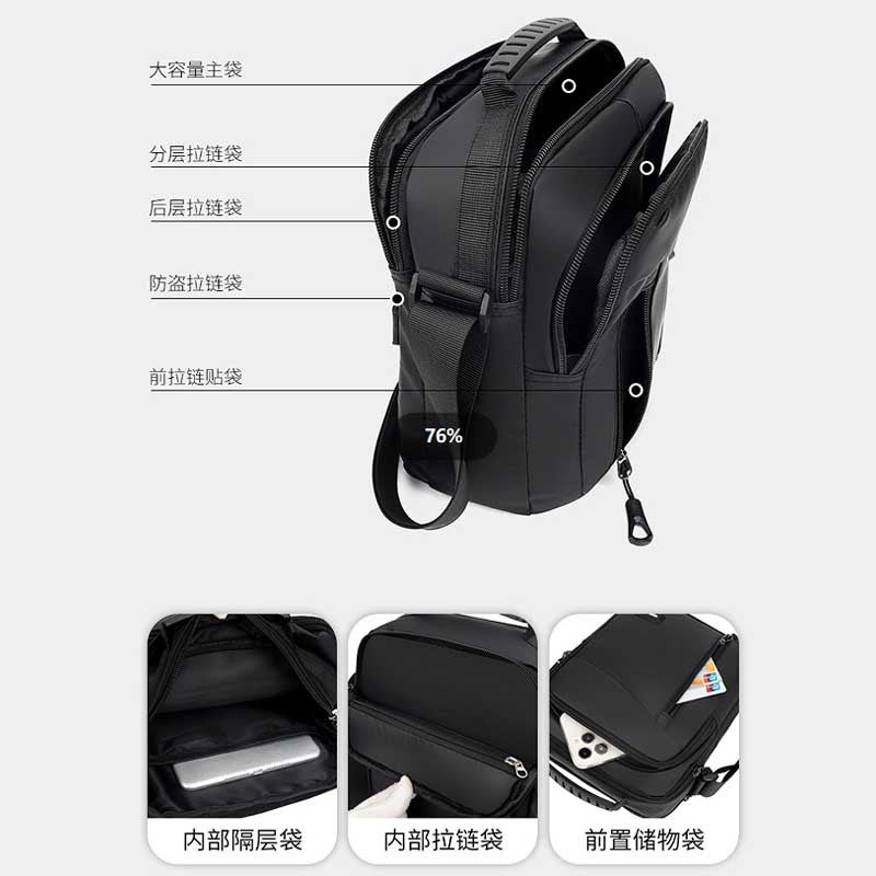Business Commuter Men'S Bag New Men'S Casual Shoulder Bag Fashion Outdoor Sports Men'S Casual Shoulder Bag - Image 4