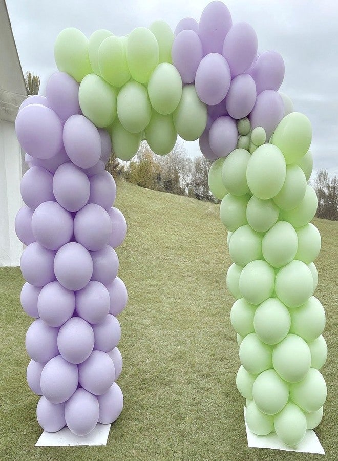 AMFIN (Pack of 100) Pastel Birthday Decoration Item Balloons - Green & Purple - Image 5
