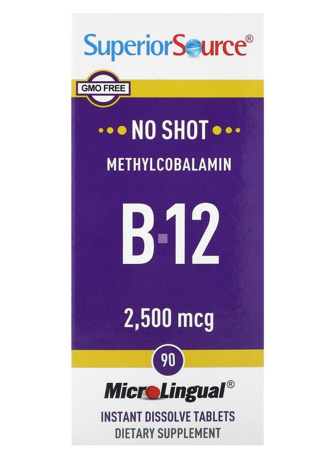 Superior Source Methylcobalamin B12 2500 mcg 90 Instant Dissolve Tablets 