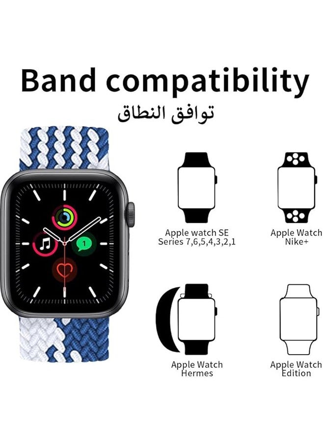 Generic - Apple Watch Replacement Band 49mm 45mm 44mm 42mm Nylon Color Matching Woven Strap for iWatch Series Ultra/8/7/SE/6/5/4/3/2/1 - Image 1