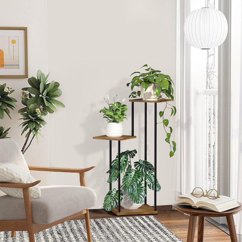 Digtokore Plant Stand Indoor, 3-Tier Tall Plant Stands Plant Shelf Indoor Outdoor Clearance, Corner Display Rack Flower Pot Holder, Metal Flower Shelves for Multiple Plants - Image 2