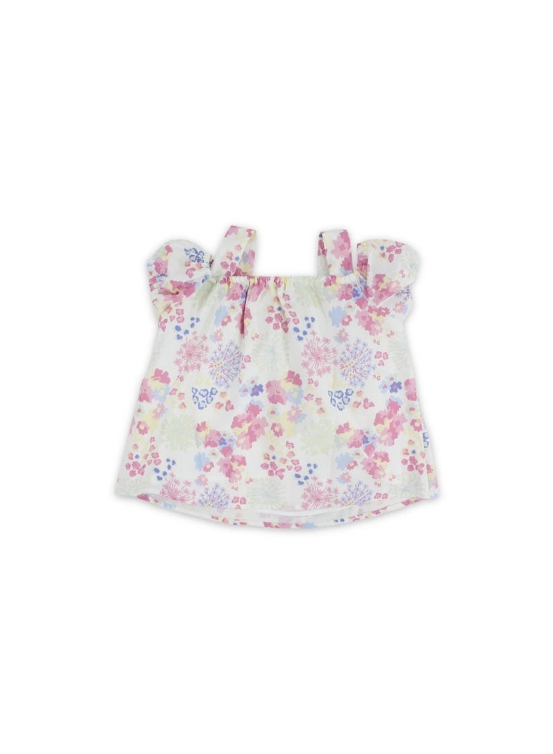 Pompelo Girls Cotton Blouse – Multicolor Print - Image 2