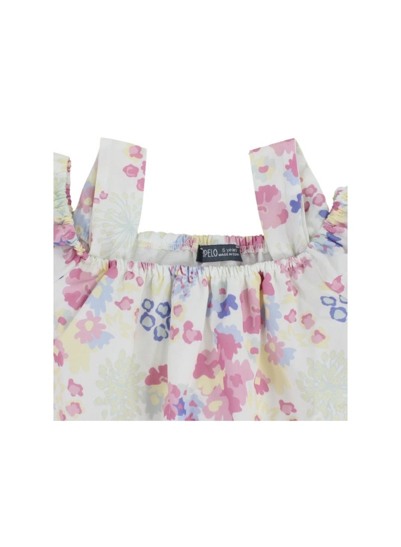 Pompelo Girls Cotton Blouse – Multicolor Print - Image 3