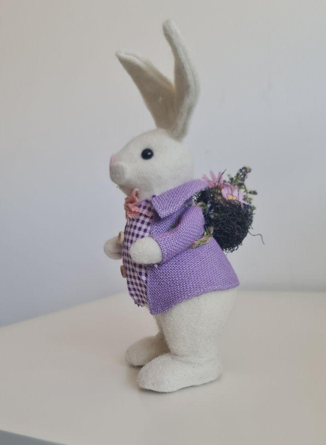 Fatio Bunny Simulation Cotton String Rabbits Ornament Crafts Decoration for Yard Sign Garden, Living Room, Bedroom 32 cm - Image 3