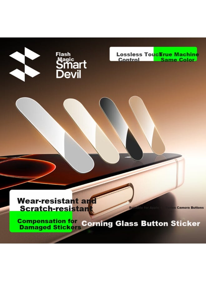 Smartdevil Desert Color Apple 16 Pro Max Button Film Iphone 16 Pro Camera Key 16 Corning Glass Tempered Film Protect Camera 16 Plus Side Film - Image 1