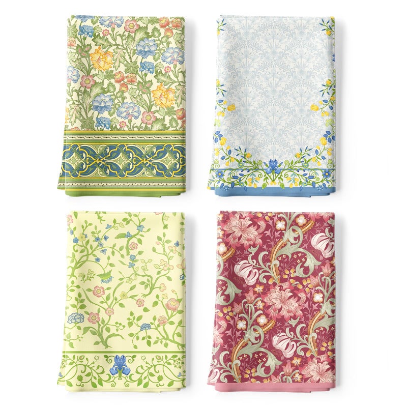 Arquiel Vintage Flower Tea Towels  Cotton Kitchen Towel 18.9 ? 27.5 inch  Quick Drying Dish Cloth for Party Anniversary Holiday Decoration Housewarming Gifts - Image 1