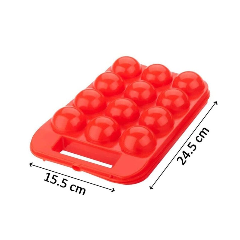 Vastate Plastic Egg Carry Tray Holder Carrier Storage Box 12 Eggs Multicolor - Image 4
