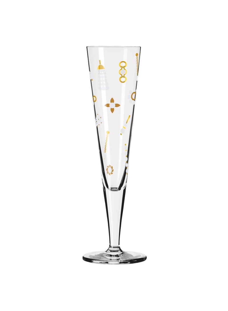 RITZENHOFF Champagne Glass 1 Piece 205 ml  Goldnacht  Champagne Glass,  Ideal for Champagne & Sparkling Drinks  Crystal Glass, Dishwasher Safe, Glass with real Gold Decoration, Delivered in an Exclusive Gift Box ,Made in Germany - Image 4