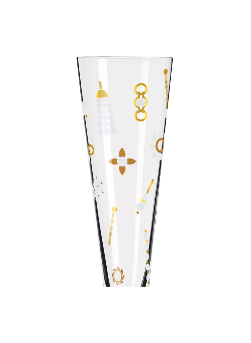 RITZENHOFF Champagne Glass 1 Piece 205 ml  Goldnacht  Champagne Glass,  Ideal for Champagne & Sparkling Drinks  Crystal Glass, Dishwasher Safe, Glass with real Gold Decoration, Delivered in an Exclusive Gift Box ,Made in Germany - Image 5