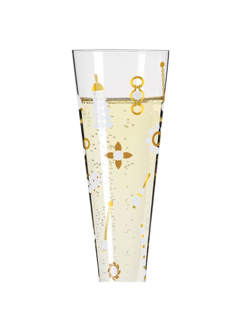 RITZENHOFF Champagne Glass 1 Piece 205 ml  Goldnacht  Champagne Glass,  Ideal for Champagne & Sparkling Drinks  Crystal Glass, Dishwasher Safe, Glass with real Gold Decoration, Delivered in an Exclusive Gift Box ,Made in Germany - Image 3