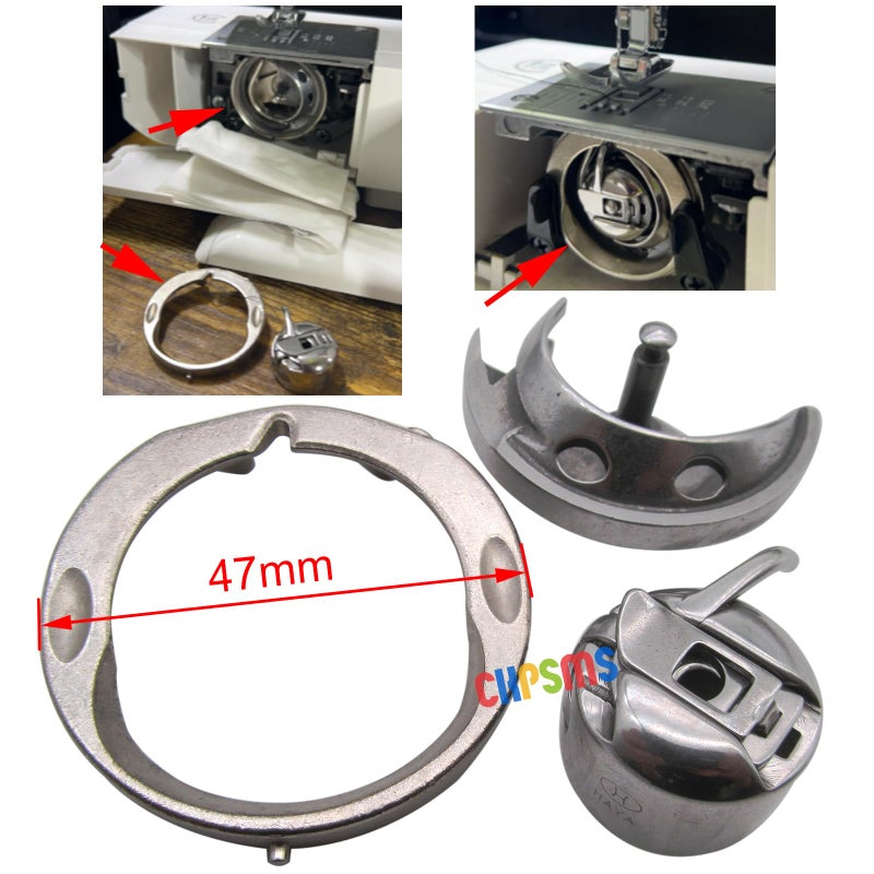 CKPSMS Brand -1SET Bobbin Case & Hook & Shuttle Race Cover #KP-19233 Compatible with/Replacement for Singer Brand 2250 2259 2263 Tradition 3116 3221 3232 Simple - Image 2