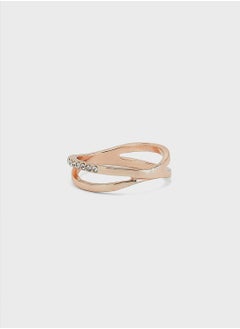 Claires Kids Gold Criss Cross Ring  - Image 2