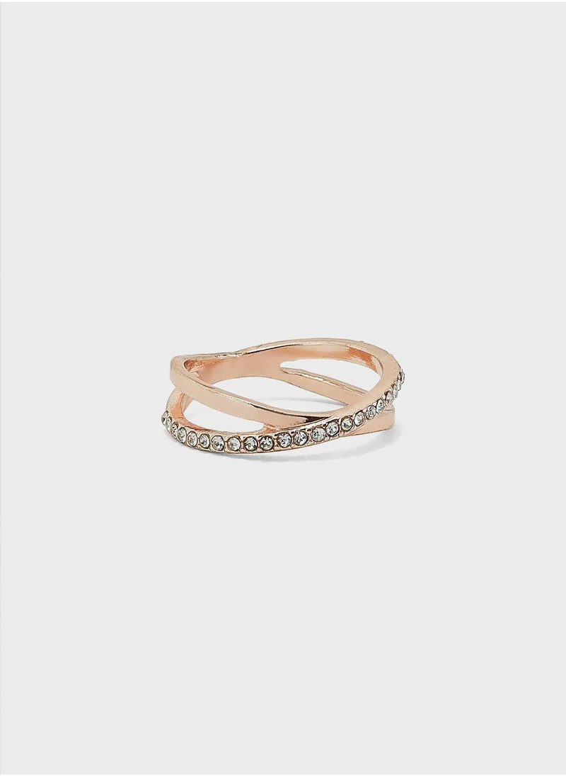 Claires Kids Gold Criss Cross Ring