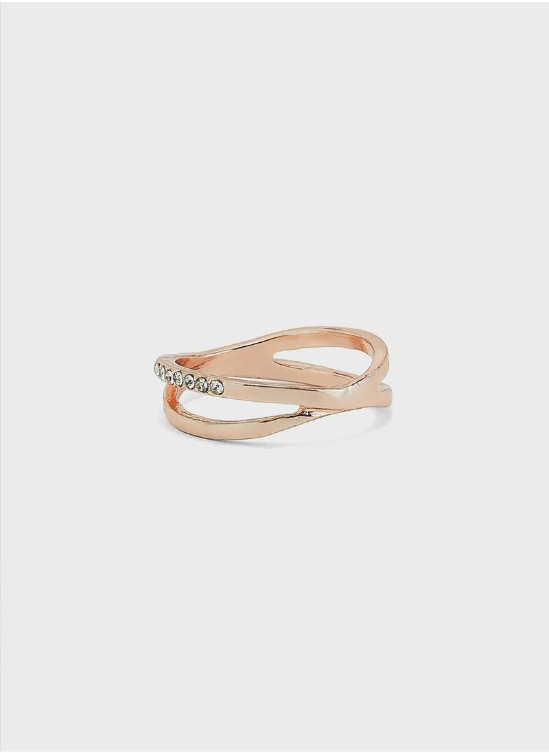 Claires Kids Gold Criss Cross Ring