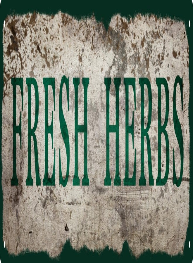 QIXFGUL Vintage Retro Metal Fresh Herbs Signs for Home Decor Stylish Wall Art Plaques for Home Bathroom Kitchen and Gothic Wall Decor in Every Room 16x4 in - Image 1